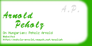 arnold peholz business card